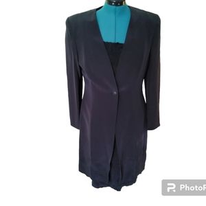 NWT Black Silk Dress and Jacket Size 12